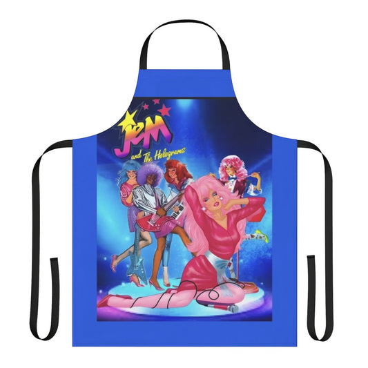 Jem-inspired glitzy and sparkly apron for music fans