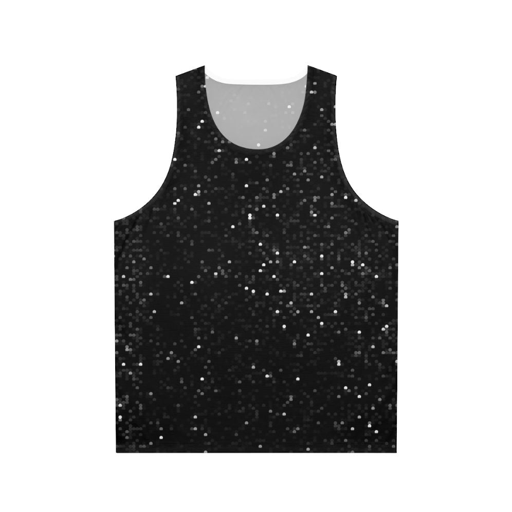 Glitzy sequin print unisex tank top