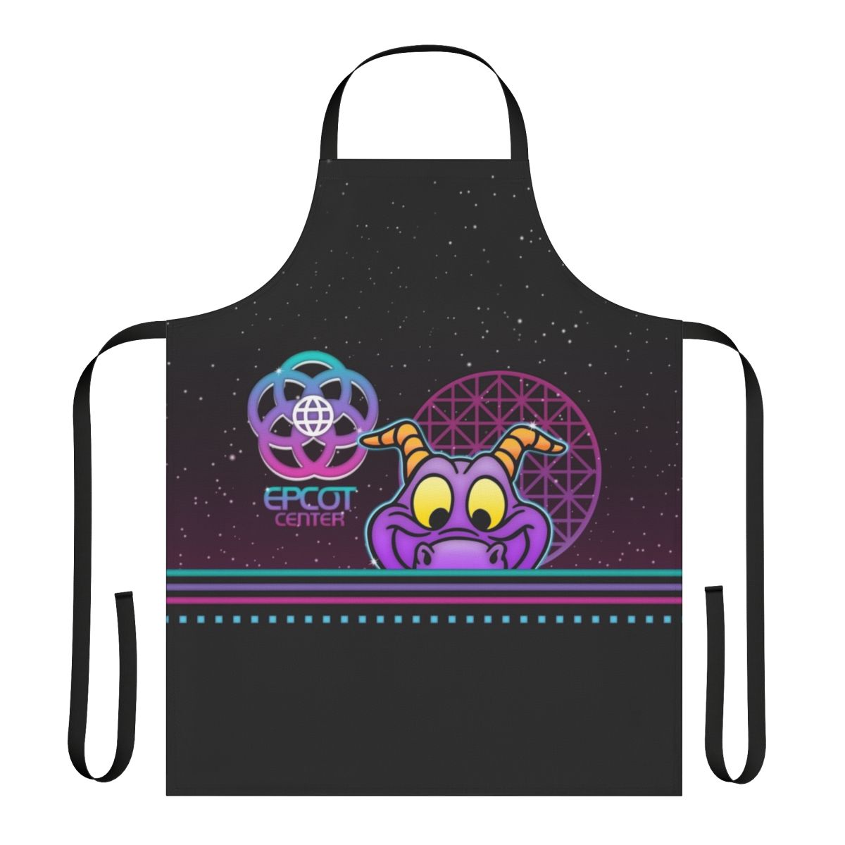 Glow-in-the-dark Epcot Figment apron featuring the iconic Disney character