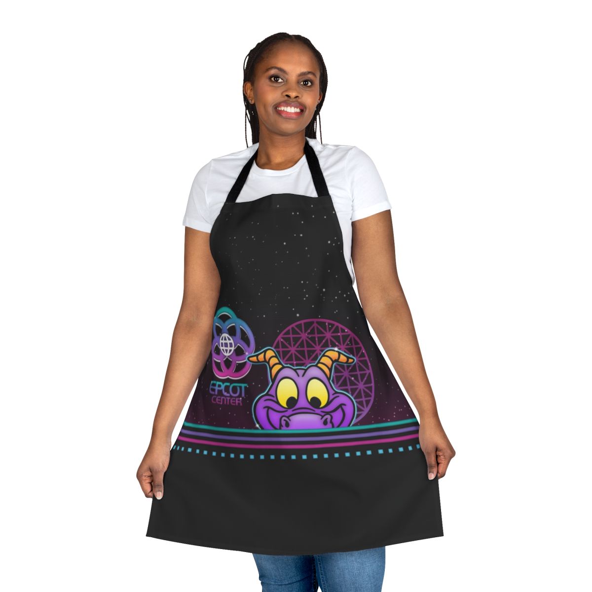 Glow-in-the-dark Epcot Figment apron featuring the iconic Disney character