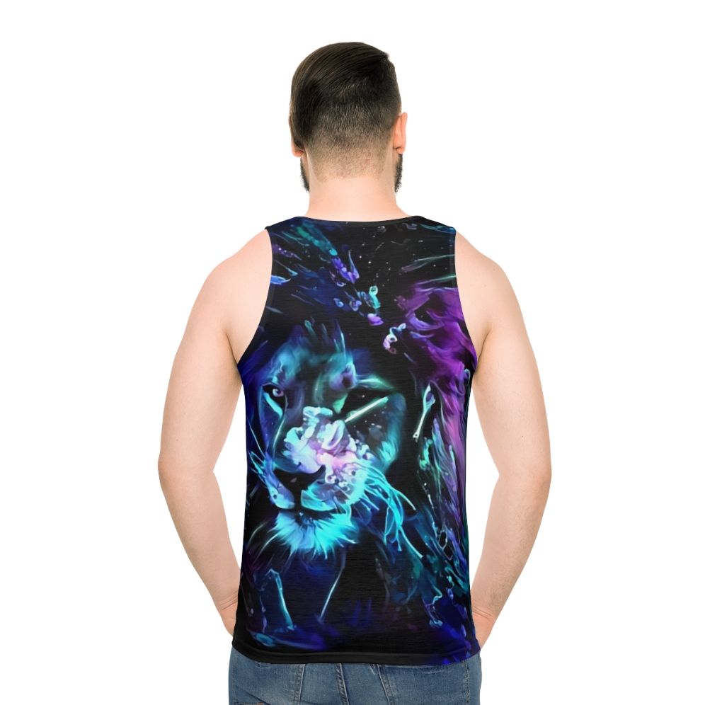 Glow in the Dark Neon Lion Unisex Tank Top