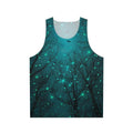 Glowing galaxy stars unisex tank top