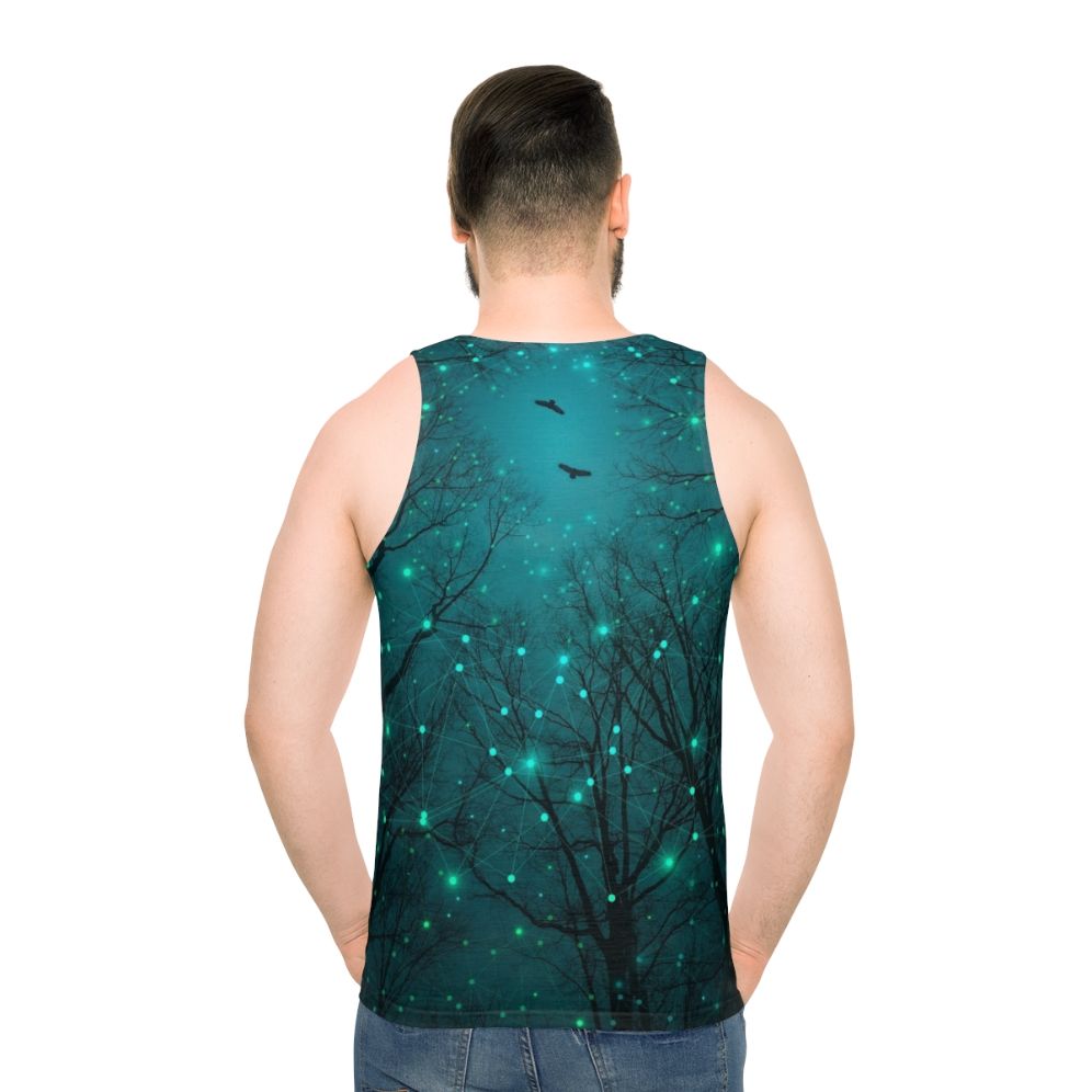 Glowing galaxy stars unisex tank top