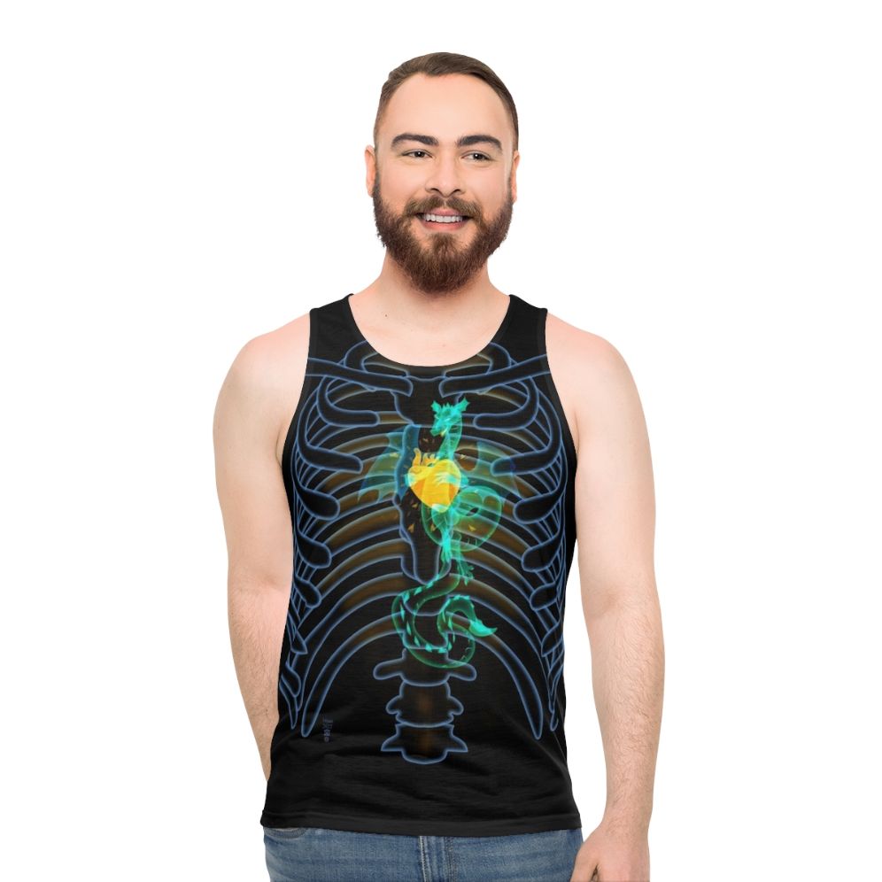 Glowing X-Ray Dragon Unisex Tank Top