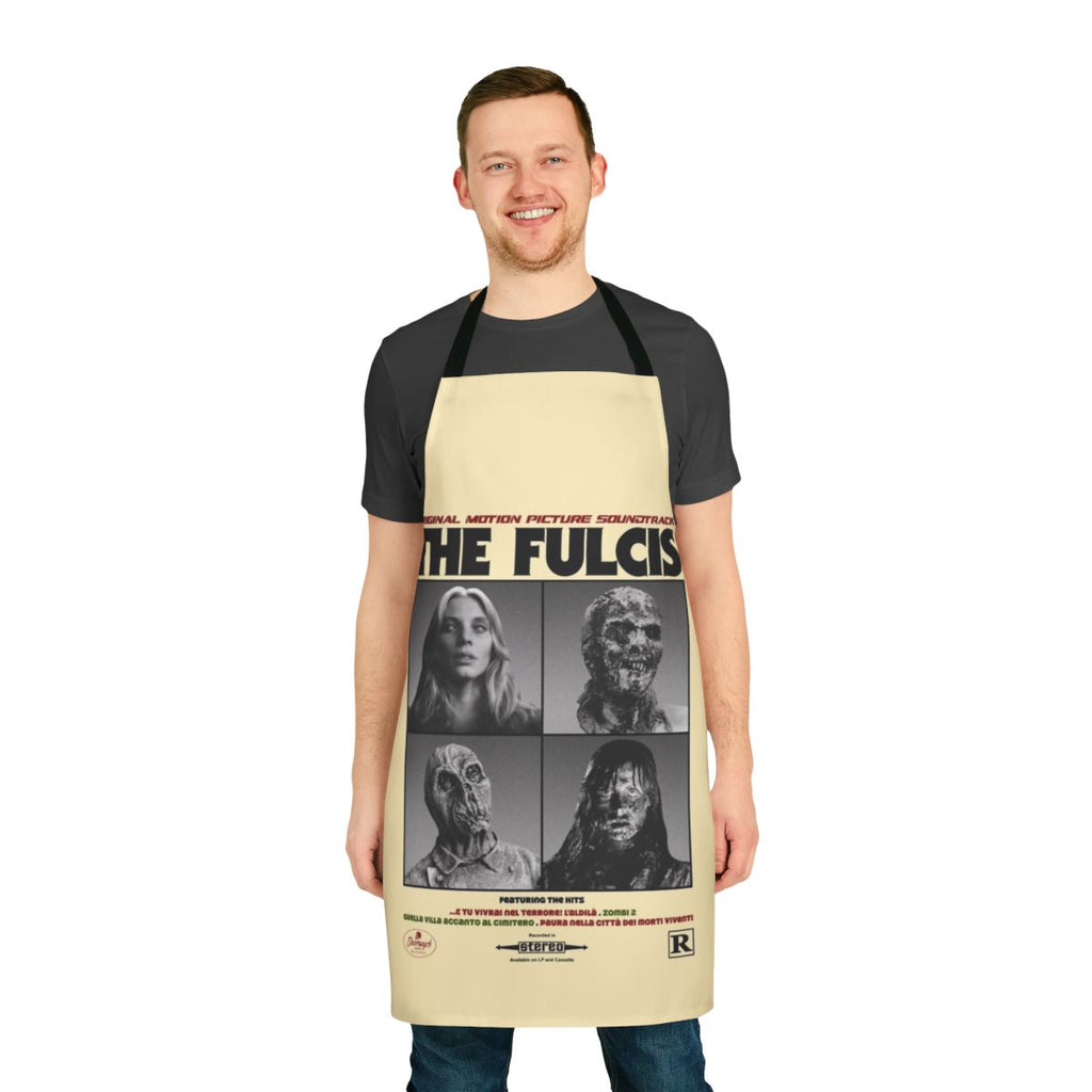 Goatess Doomwych inspired horror-themed apron with zombie and blood imagery