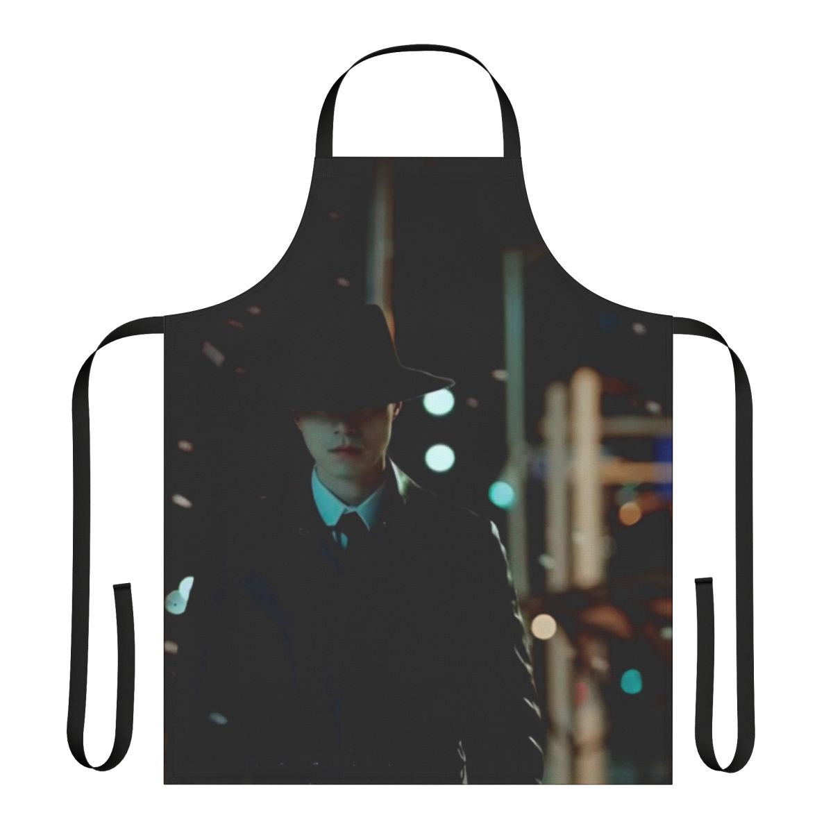 Stylish apron inspired by the Korean drama "Goblin" featuring the Grim Reaper character