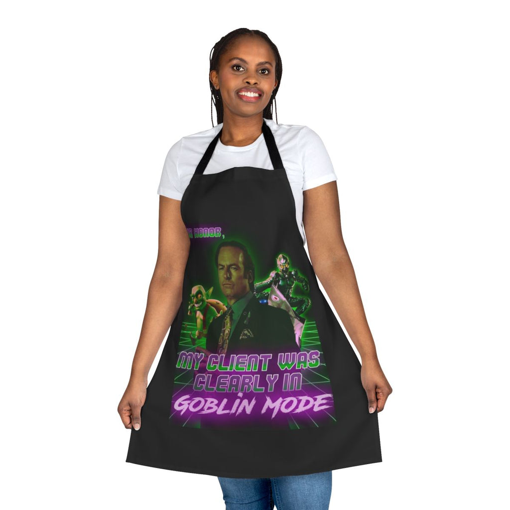 Goblin Mode Apron - Funny Novelty Kitchen Cooking Accessory with Humor