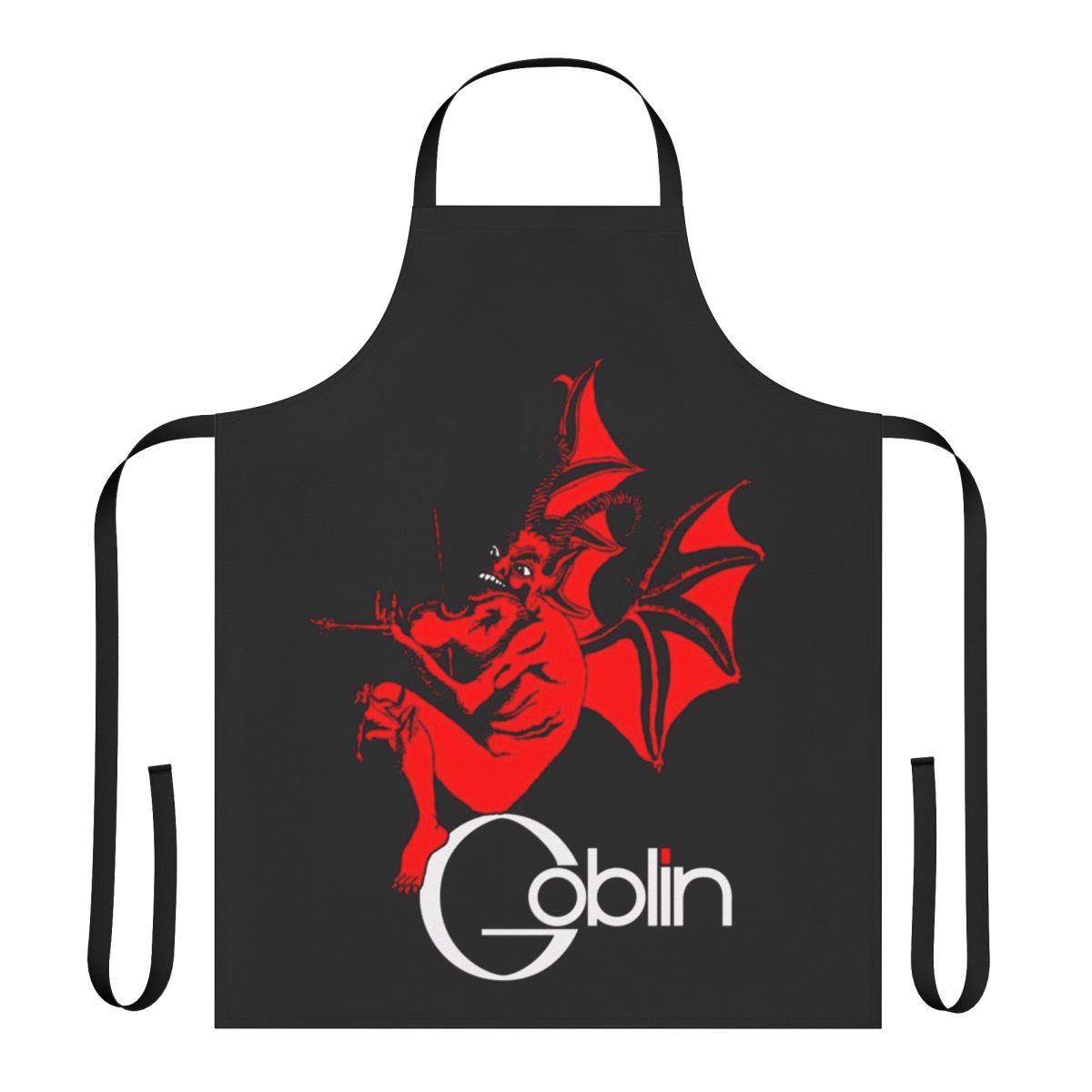 Goblin-themed apron with whimsical design
