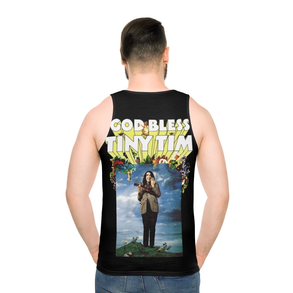 Unisex vintage tank top featuring the iconic 1960s music legend, Tiny Tim