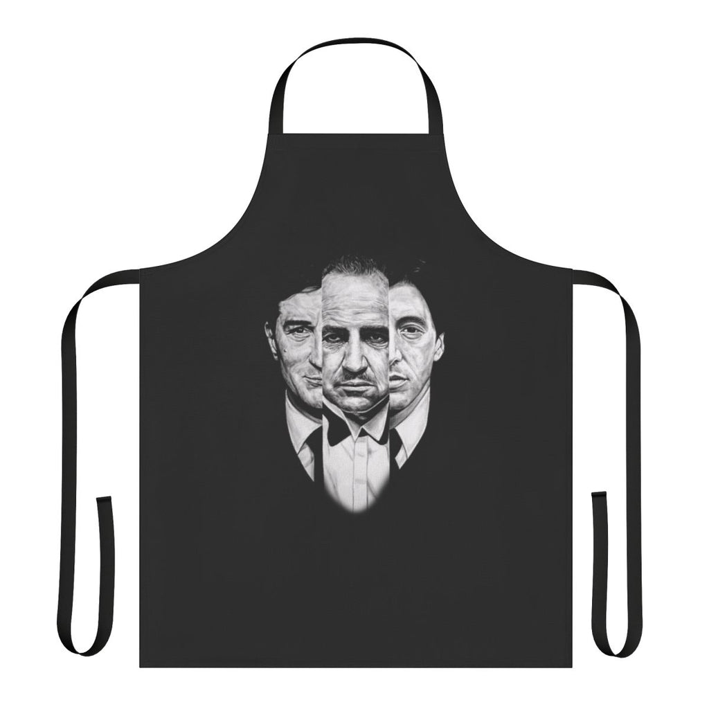 Black apron with The Godfather movie-inspired design