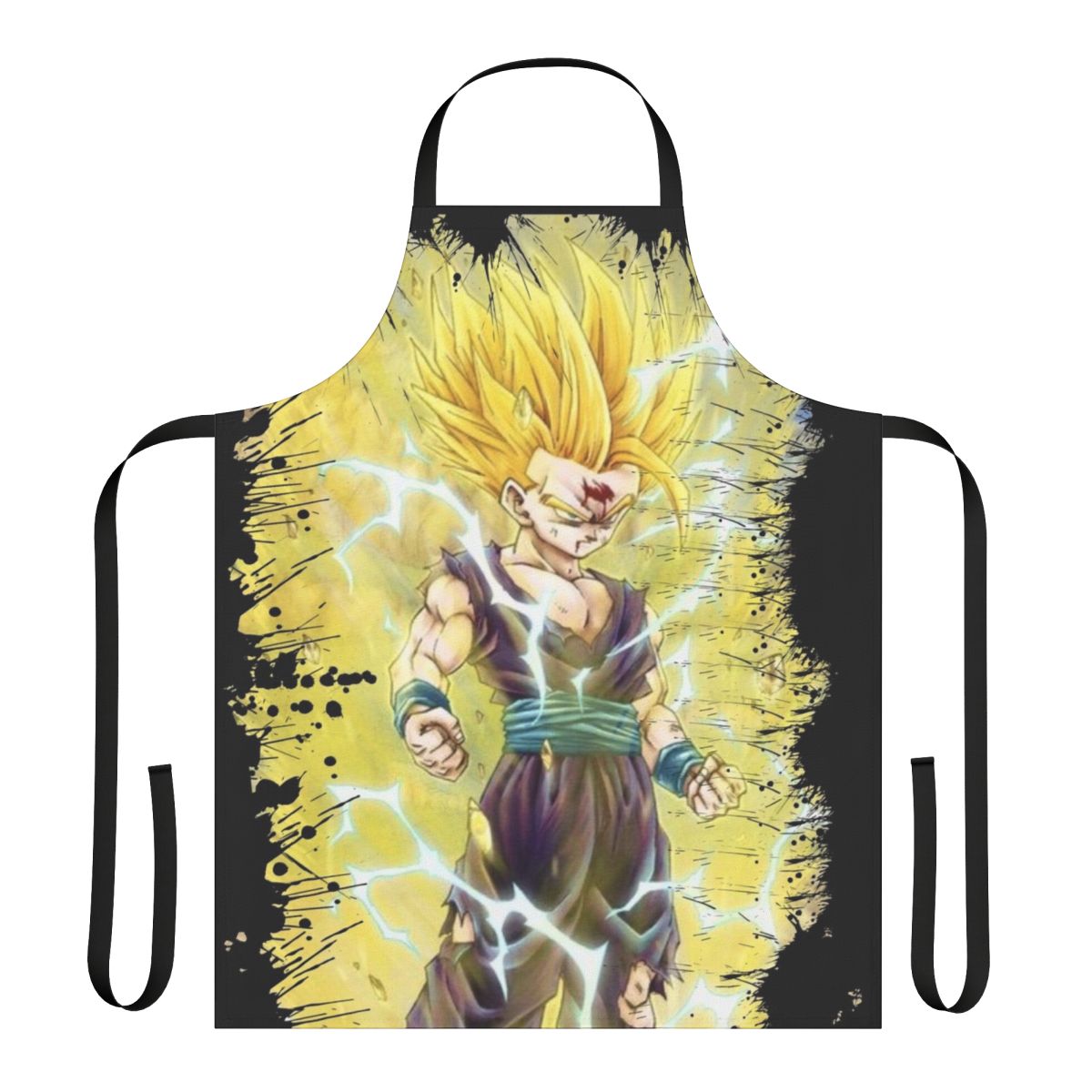 Gohan's Super Saiyan 2 inspired apron featuring fan art design