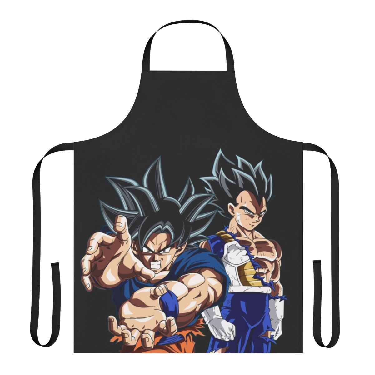Goku and Vegeta inspired apron with fan art design