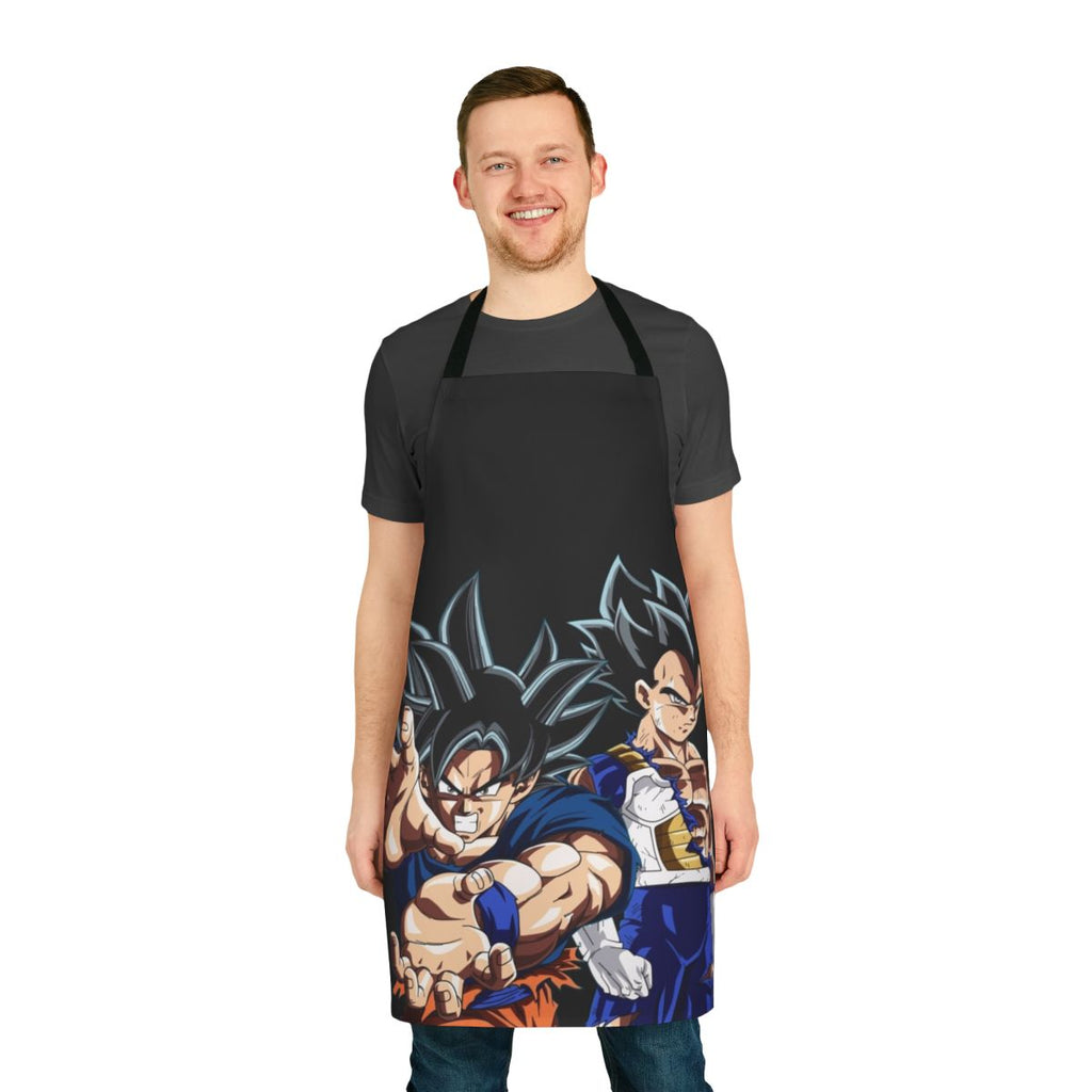 Goku and Vegeta inspired apron with fan art design