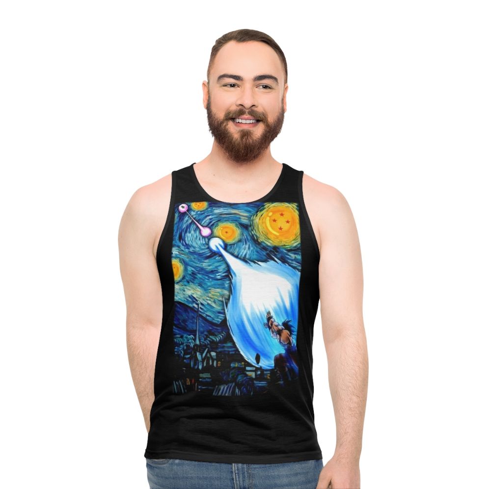 Goku vs Vegeta Dragon Ball Z Starry Night Unisex Tank Top
