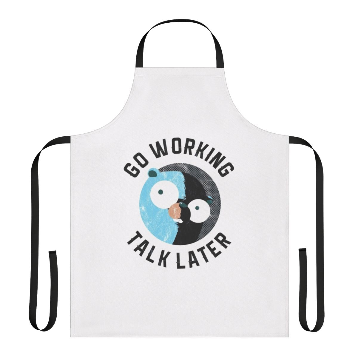 Golang Gopher themed apron for Go language programmers