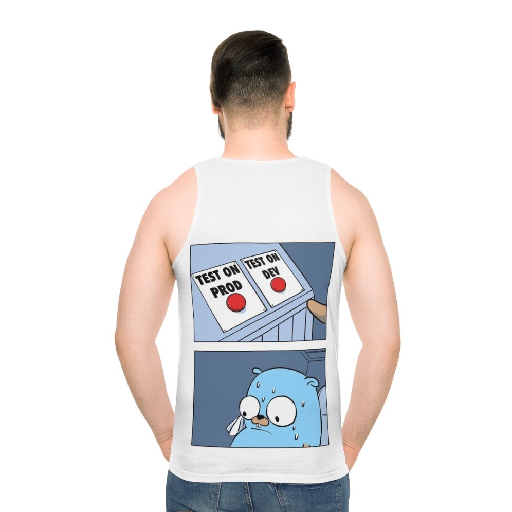 Golang Gopher Two Buttons Unisex Tank Top