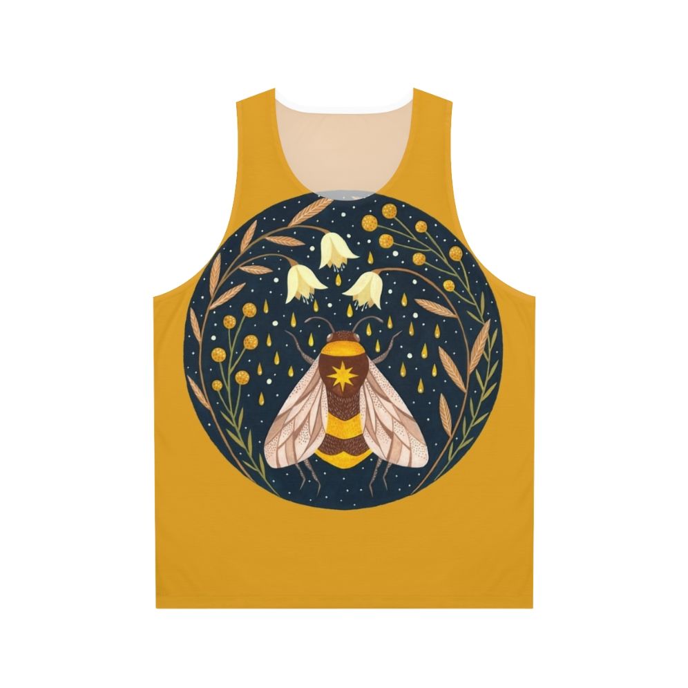 Gold bees unisex tank top