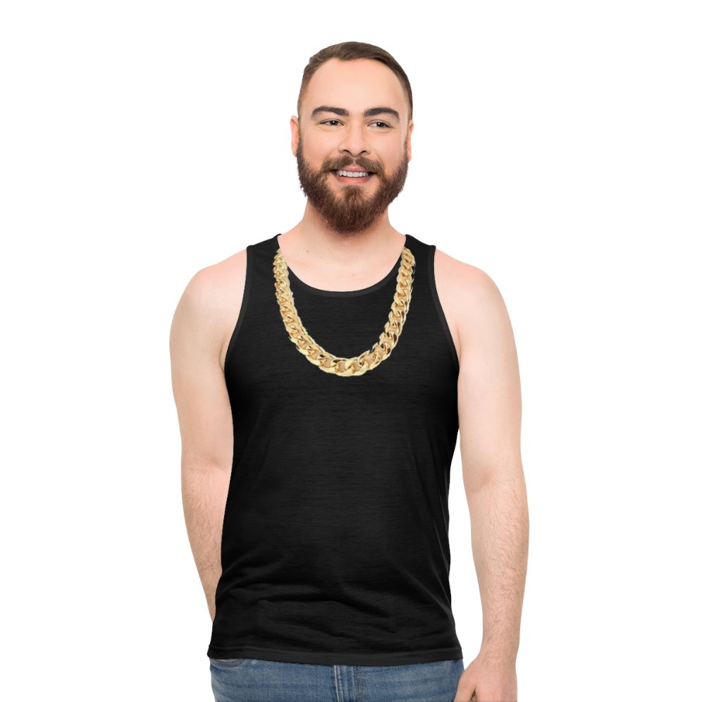 Gold chain unisex tank top