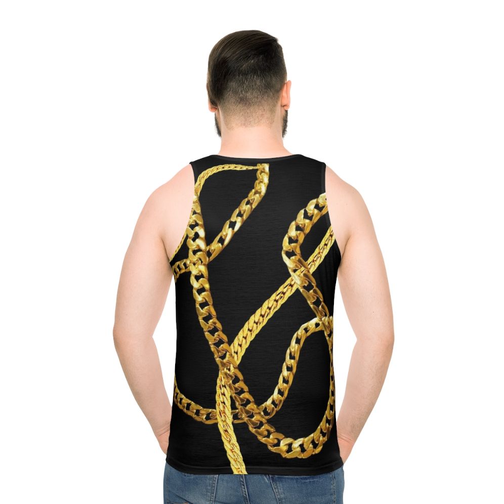 Gold chains unisex tank top