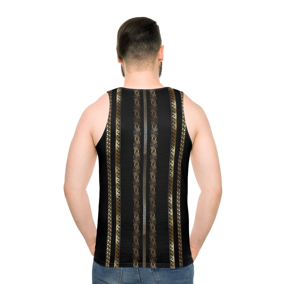 Gold Greek key patterned unisex tank top