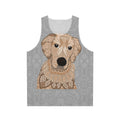 Golden Retriever dog wearing a tank top