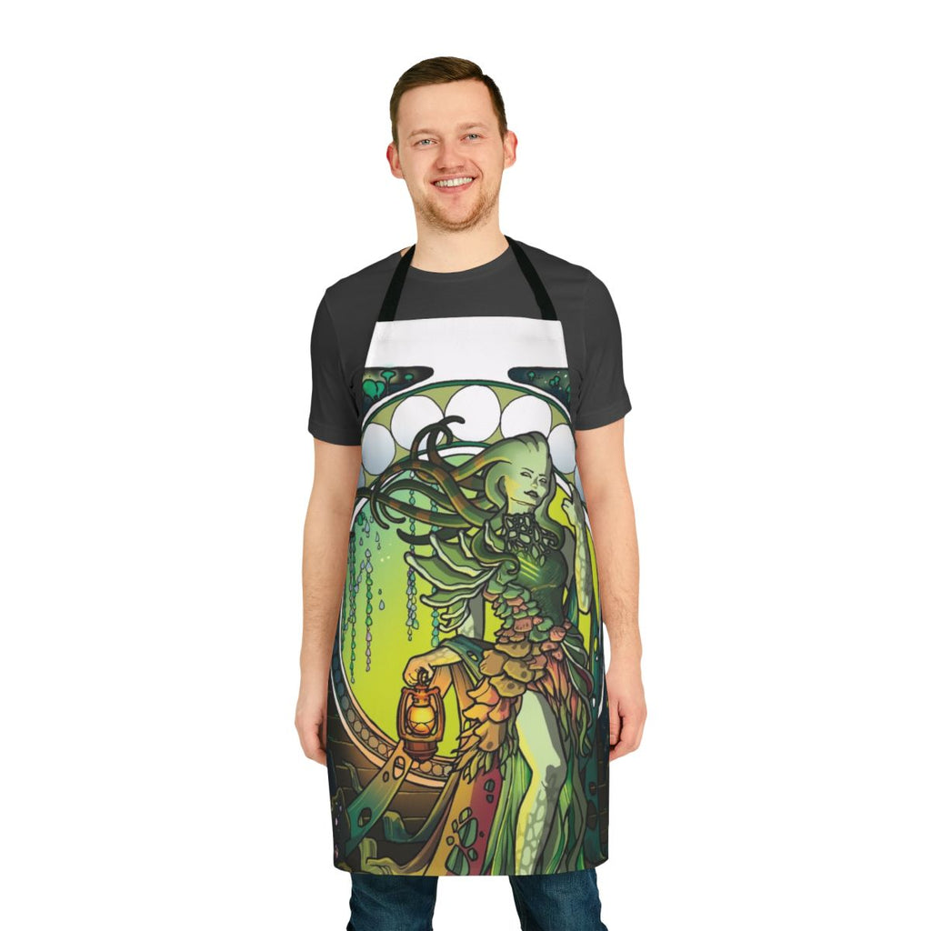 Golgari queen fantasy apron featuring Vraska, the Golgari Gorgon