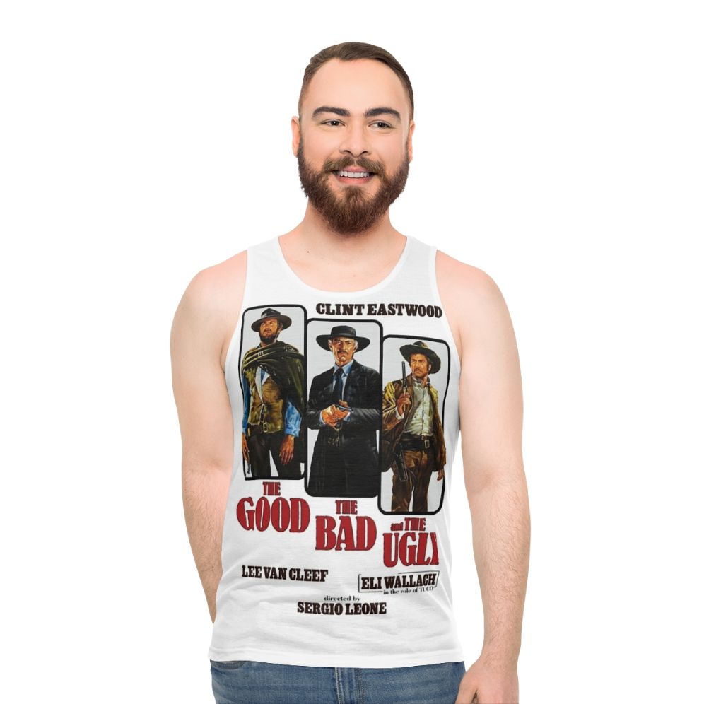 Good, Bad, Ugly Unisex Tank Top featuring Clint Eastwood from Spaghetti Western