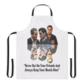 Goodfellas-inspired apron with "Never Rat on Your Friends" text