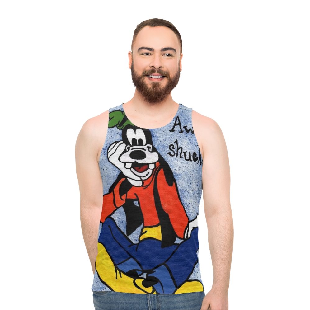 Goofy cartoon unisex tank top