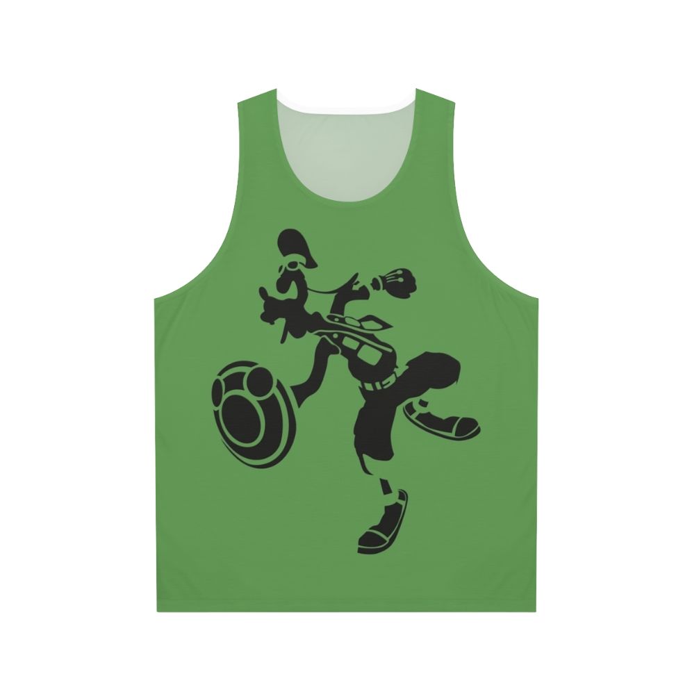 Goofy unisex tank top with kingdom hearts inspired design