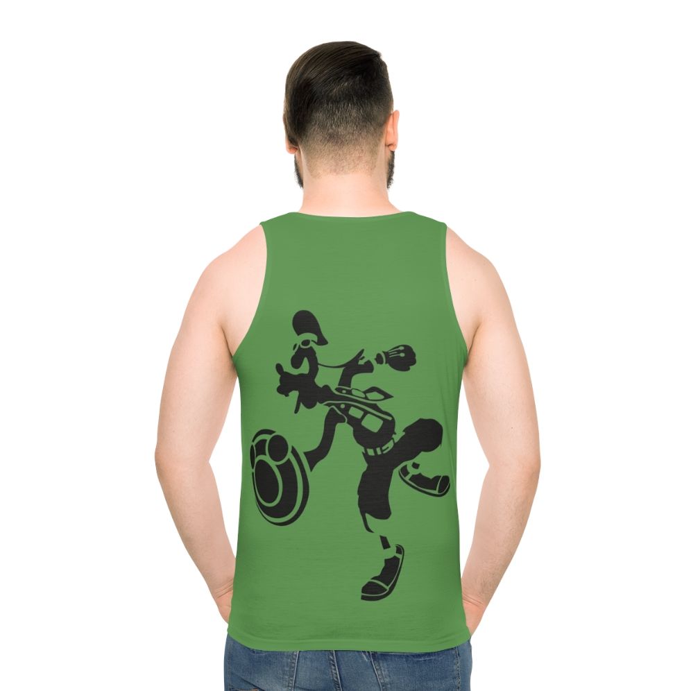Goofy unisex tank top with kingdom hearts inspired design