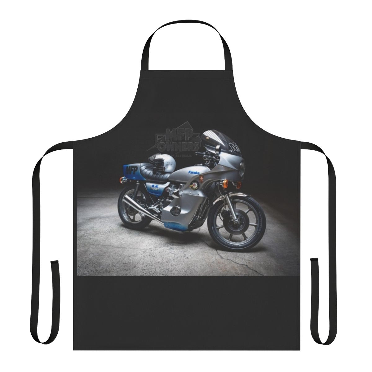 A durable, movie-inspired apron featuring a goose graphic and "Kwaka" text.