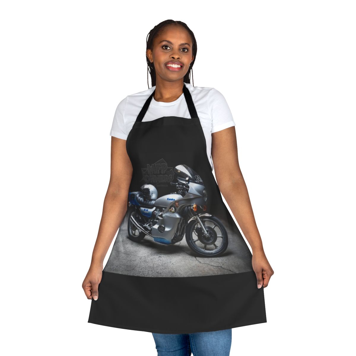 A durable, movie-inspired apron featuring a goose graphic and "Kwaka" text.