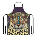 Stunning leopard print floral design on a high-quality apron