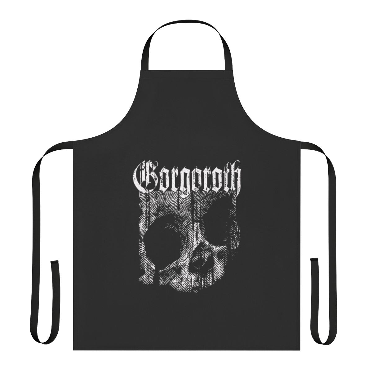 Gorgoroth themed black metal apron with iconic band logo