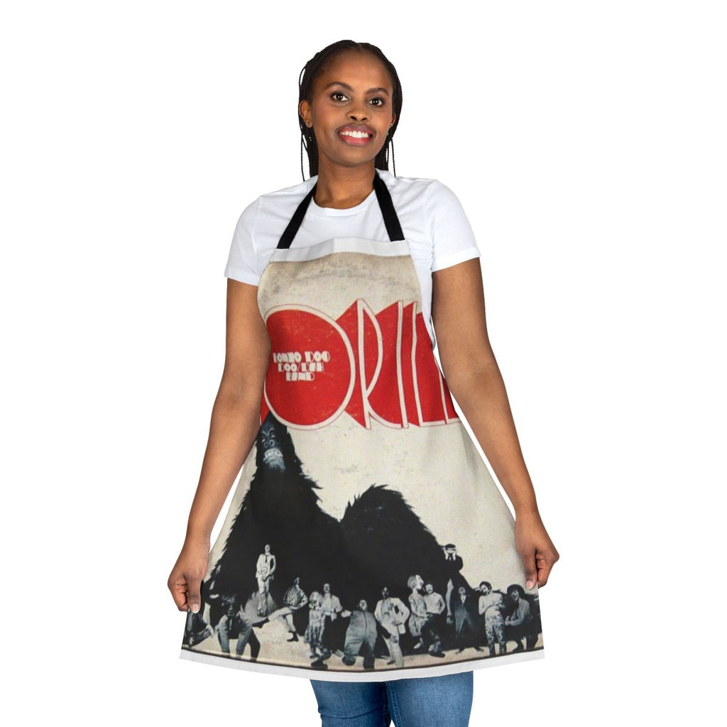 Gorilla-themed apron with Bonzo Dog Doo-Dah Band motif