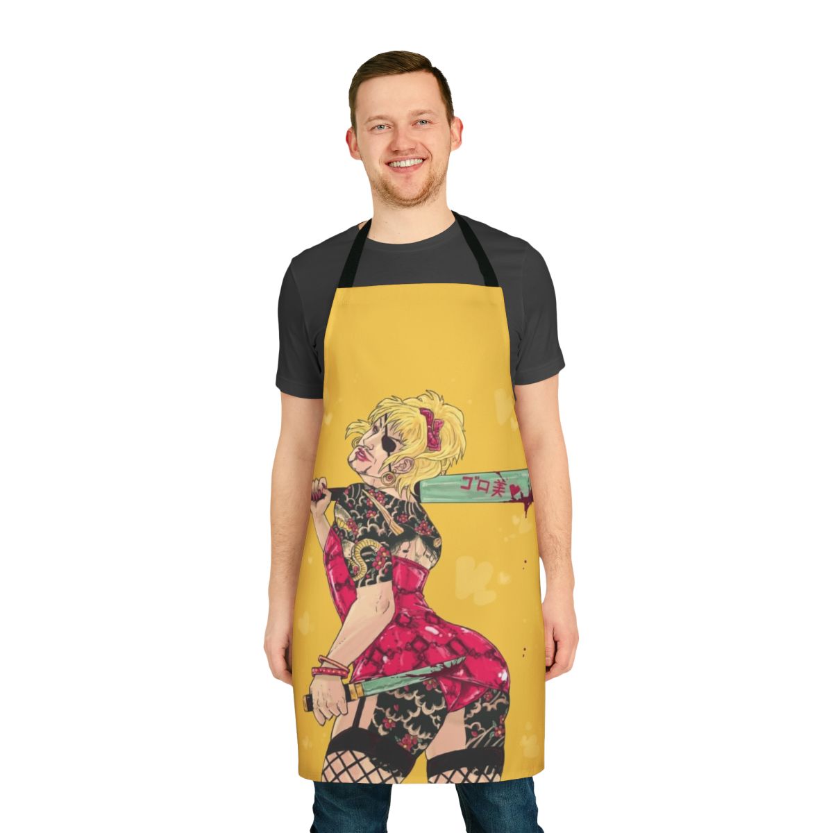 Goromi inspired apron with Majima Goro and Ryu ga Gotoku design