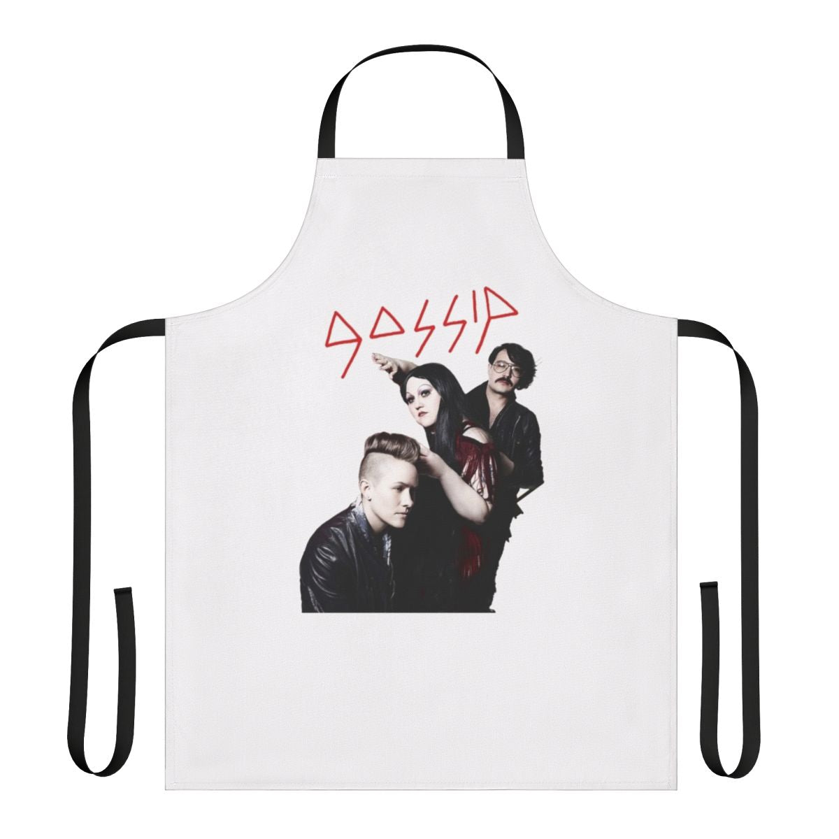 Gossip band-inspired alternative apron with a stylish and retro design for music enthusiasts.