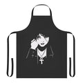 Apron featuring a stylized depiction of Death, the iconic character from the Sandman graphic novel series.