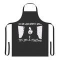 Goth-style apron featuring imagery and quotes from the Sandman comic series