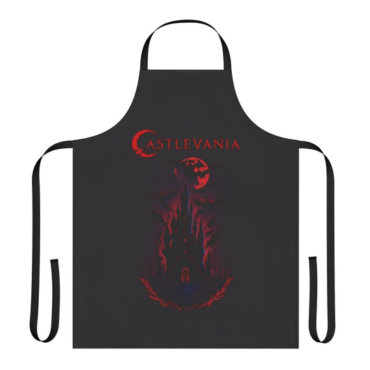 Castlevania-inspired apron with a gothic castle design