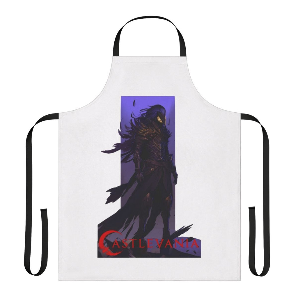 A detailed, high-quality apron inspired by the Castlevania series, featuring the iconic Striga armor design.