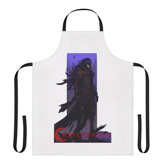 A detailed, high-quality apron inspired by the Castlevania series, featuring the iconic Striga armor design.
