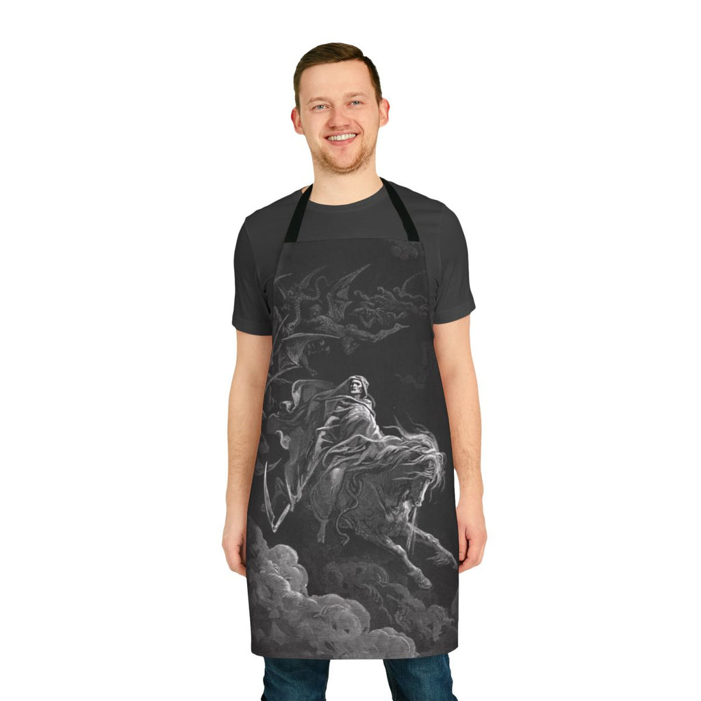 Apron featuring Gustave Dore's classic biblical artwork "Death on a Pale Horse"