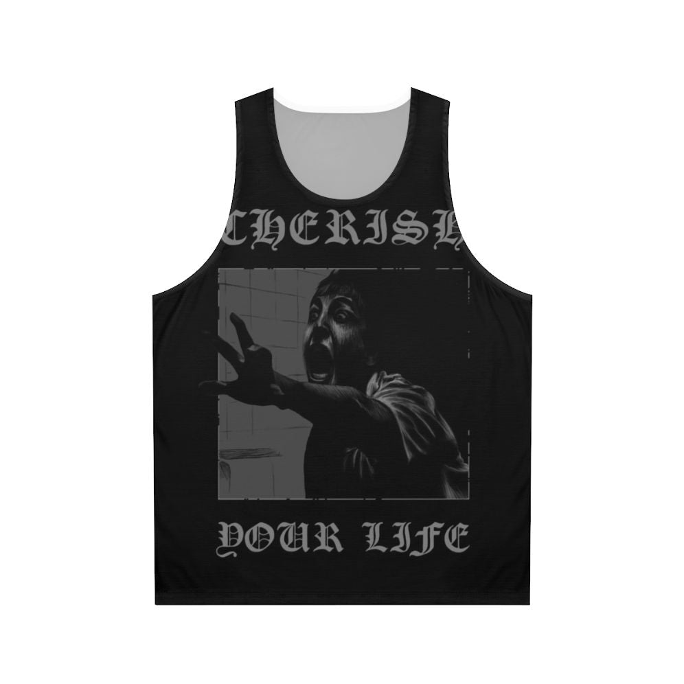 Black gothic horror unisex tank top