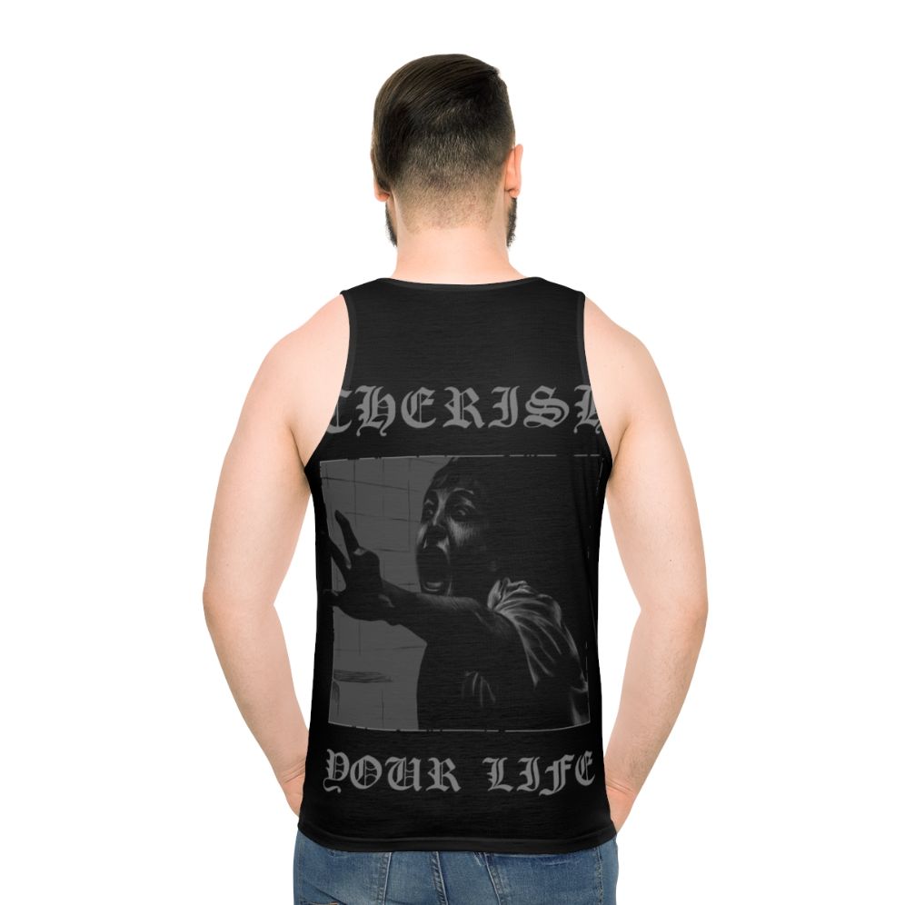 Black gothic horror unisex tank top