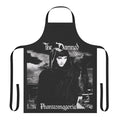 Goth fashion apron featuring the logo and imagery of the iconic punk band The Damned