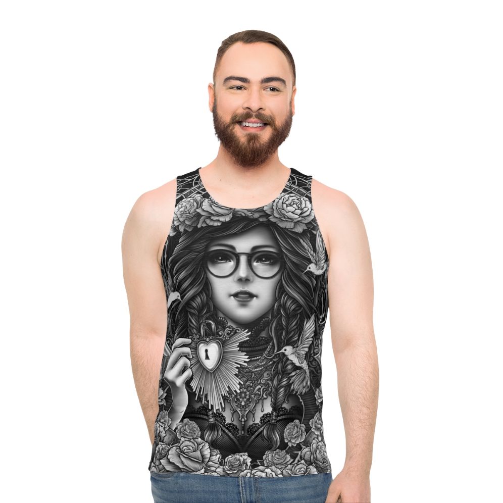 Gothic and occult inspired unisex tank top