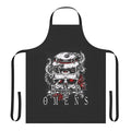 A black apron with a stylized skull design, inspired by the Castlevania video game series.
