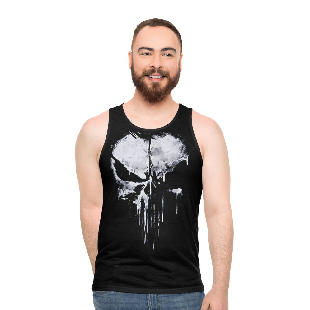 Gothic skull unisex tank top